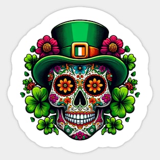 St Patricks Day 2024. Irish Skull Men Sticker